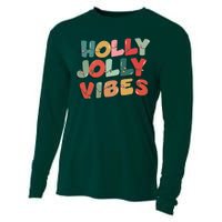 Holly Jolly Vibes Christmas Lights Cooling Performance Long Sleeve Crew