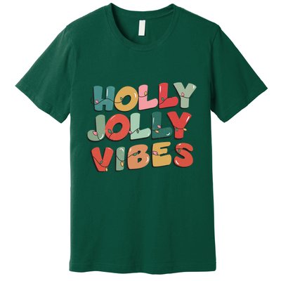 Holly Jolly Vibes Christmas Lights Premium T-Shirt
