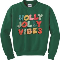 Holly Jolly Vibes Christmas Lights Kids Sweatshirt