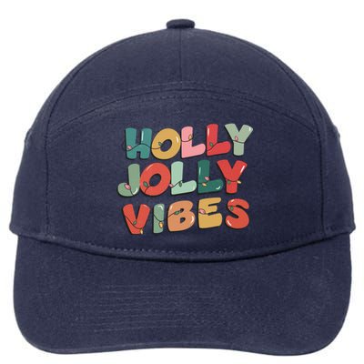 Holly Jolly Vibes Christmas Lights 7-Panel Snapback Hat