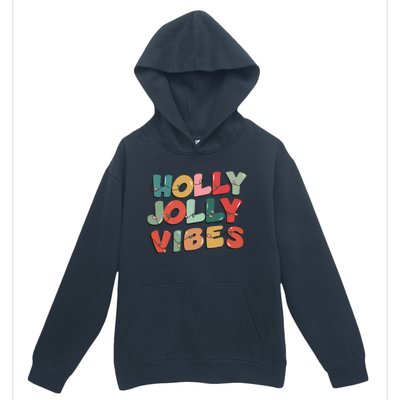 Holly Jolly Vibes Christmas Lights Urban Pullover Hoodie