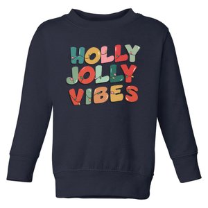 Holly Jolly Vibes Christmas Lights Toddler Sweatshirt