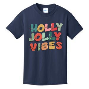 Holly Jolly Vibes Christmas Lights Kids T-Shirt