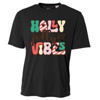 Holly Jolly Vibes Festive Artwork Cooling Performance Crew T-Shirt