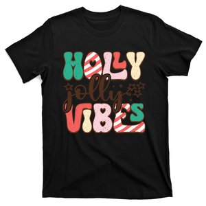 Holly Jolly Vibes Festive Artwork T-Shirt