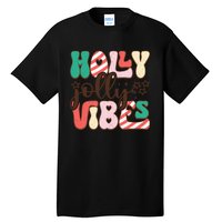 Holly Jolly Vibes Festive Artwork Tall T-Shirt