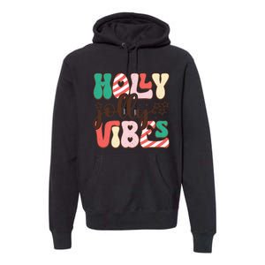 Holly Jolly Vibes Festive Artwork Premium Hoodie