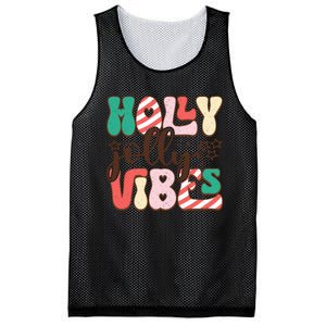 Holly Jolly Vibes Festive Artwork Mesh Reversible Basketball Jersey Tank