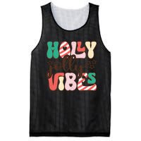 Holly Jolly Vibes Festive Artwork Mesh Reversible Basketball Jersey Tank