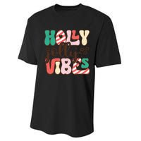 Holly Jolly Vibes Festive Artwork Performance Sprint T-Shirt