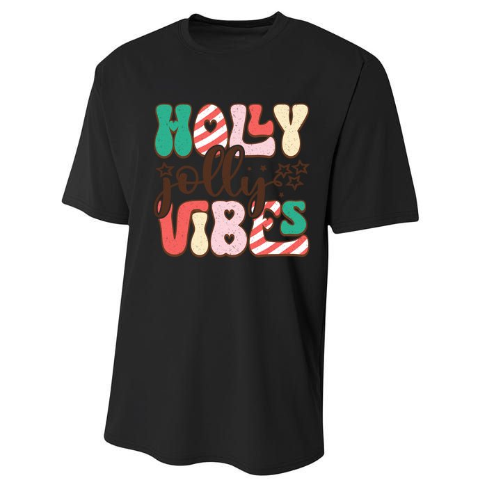 Holly Jolly Vibes Festive Artwork Performance Sprint T-Shirt