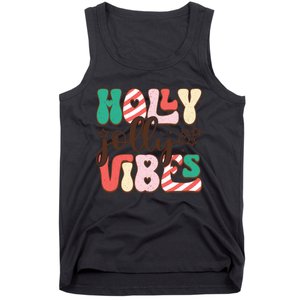 Holly Jolly Vibes Festive Artwork Tank Top