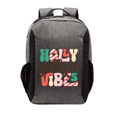 Holly Jolly Vibes Festive Artwork Vector Backpack
