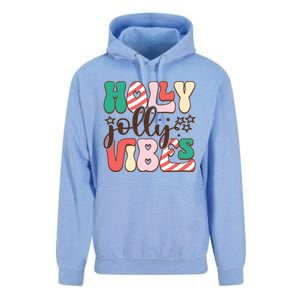 Holly Jolly Vibes Festive Artwork Unisex Surf Hoodie