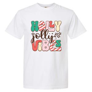 Holly Jolly Vibes Festive Artwork Garment-Dyed Heavyweight T-Shirt