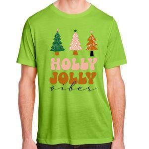 Holly Jolly Vibes Retro Groovy Adult ChromaSoft Performance T-Shirt