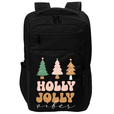 Holly Jolly Vibes Retro Groovy Impact Tech Backpack