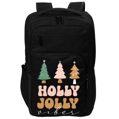 Holly Jolly Vibes Retro Groovy Impact Tech Backpack