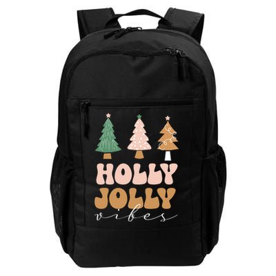 Holly Jolly Vibes Retro Groovy Backpack