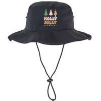 Holly Jolly Vibes Retro Groovy Bucket Hat
