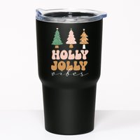 Holly Jolly Vibes Retro Groovy Tumbler