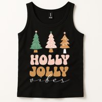 Holly Jolly Vibes Retro Groovy Tank Top