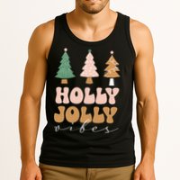 Holly Jolly Vibes Retro Groovy Tank Top