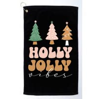 Holly Jolly Vibes Retro Groovy Golf Towel