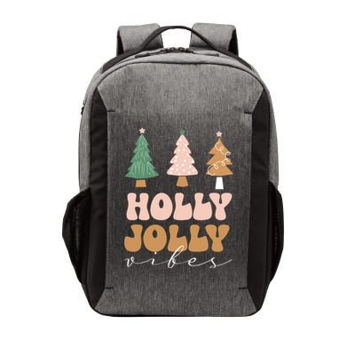 Holly Jolly Vibes Retro Groovy Vector Backpack