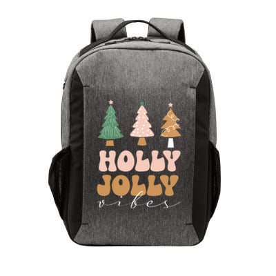 Holly Jolly Vibes Retro Groovy Vector Backpack