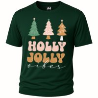 Holly Jolly Vibes Retro Groovy Performance Shirt