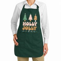 Holly Jolly Vibes Retro Groovy Apron