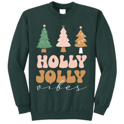 Holly Jolly Vibes Retro Groovy Sweatshirt