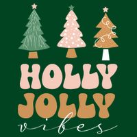 Holly Jolly Vibes Retro Groovy Premium T-Shirt