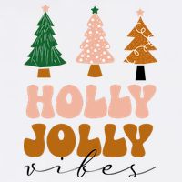 Holly Jolly Vibes Retro Groovy Garment-Dyed Sweatshirt