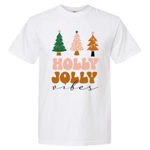 Holly Jolly Vibes Retro Groovy Garment-Dyed Heavyweight T-Shirt