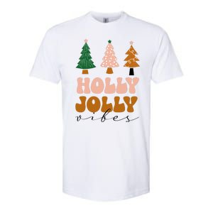 Holly Jolly Vibes Retro Groovy Softstyle CVC T-Shirt