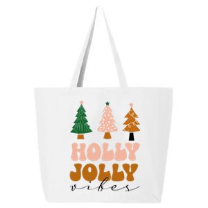 Holly Jolly Vibes Retro Groovy 25L Jumbo Tote