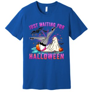 Halloween Just Waiting For Halloween Funny Dancing Ghost Gift Premium T-Shirt