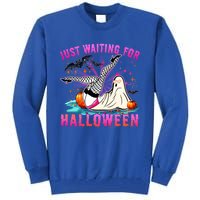 Halloween Just Waiting For Halloween Funny Dancing Ghost Gift Tall Sweatshirt