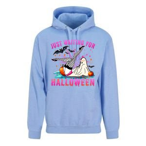 Halloween Just Waiting For Halloween Funny Dancing Ghost Gift Unisex Surf Hoodie