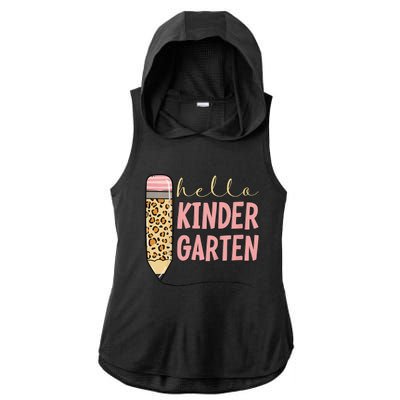 Hello Kindergarten 1st Day Of Kindergarten Pencil Ladies PosiCharge Tri-Blend Wicking Draft Hoodie Tank