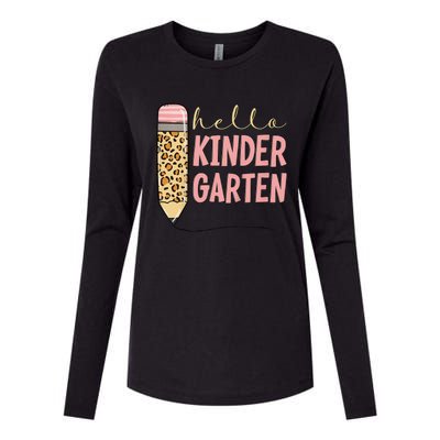 Hello Kindergarten 1st Day Of Kindergarten Pencil Womens Cotton Relaxed Long Sleeve T-Shirt