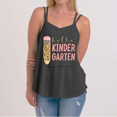 Hello Kindergarten 1st Day Of Kindergarten Pencil Women's Strappy Tank