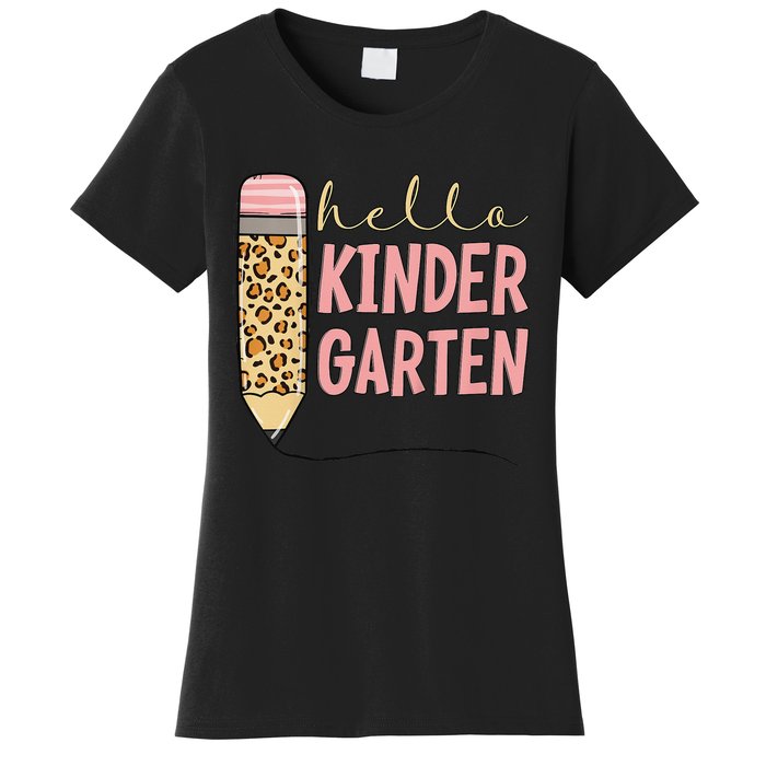 Hello Kindergarten 1st Day Of Kindergarten Pencil Women's T-Shirt