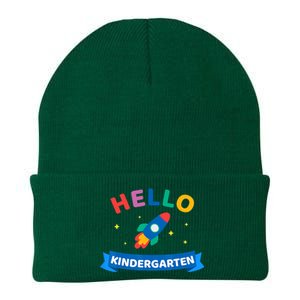 Hello Kindergarten 1st Day Back To School For Teacher Kids Knit Cap Winter Beanie