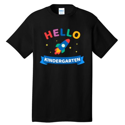 Hello Kindergarten 1st Day Back To School For Teacher Kids Tall T-Shirt