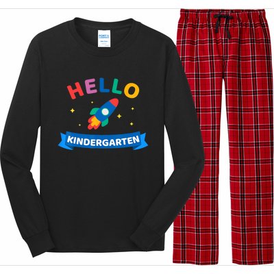 Hello Kindergarten 1st Day Back To School For Teacher Kids Long Sleeve Pajama Set