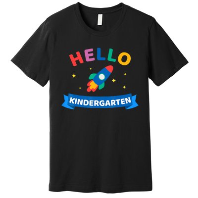 Hello Kindergarten 1st Day Back To School For Teacher Kids Premium T-Shirt