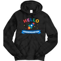 Hello Kindergarten 1st Day Back To School For Teacher Kids Tie Dye Hoodie